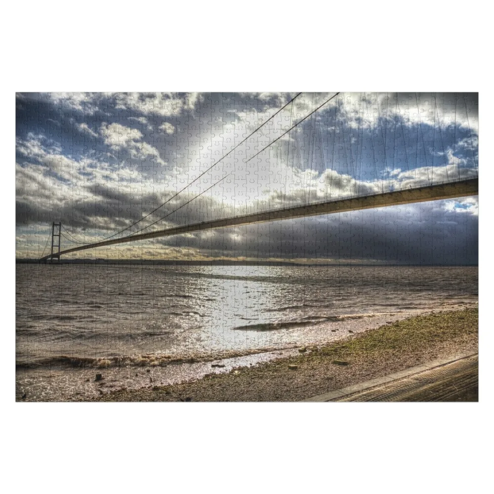 

Humber Bridge, Dramatic Sky Jigsaw Puzzle Wood Animals Custom With Photo Puzzle