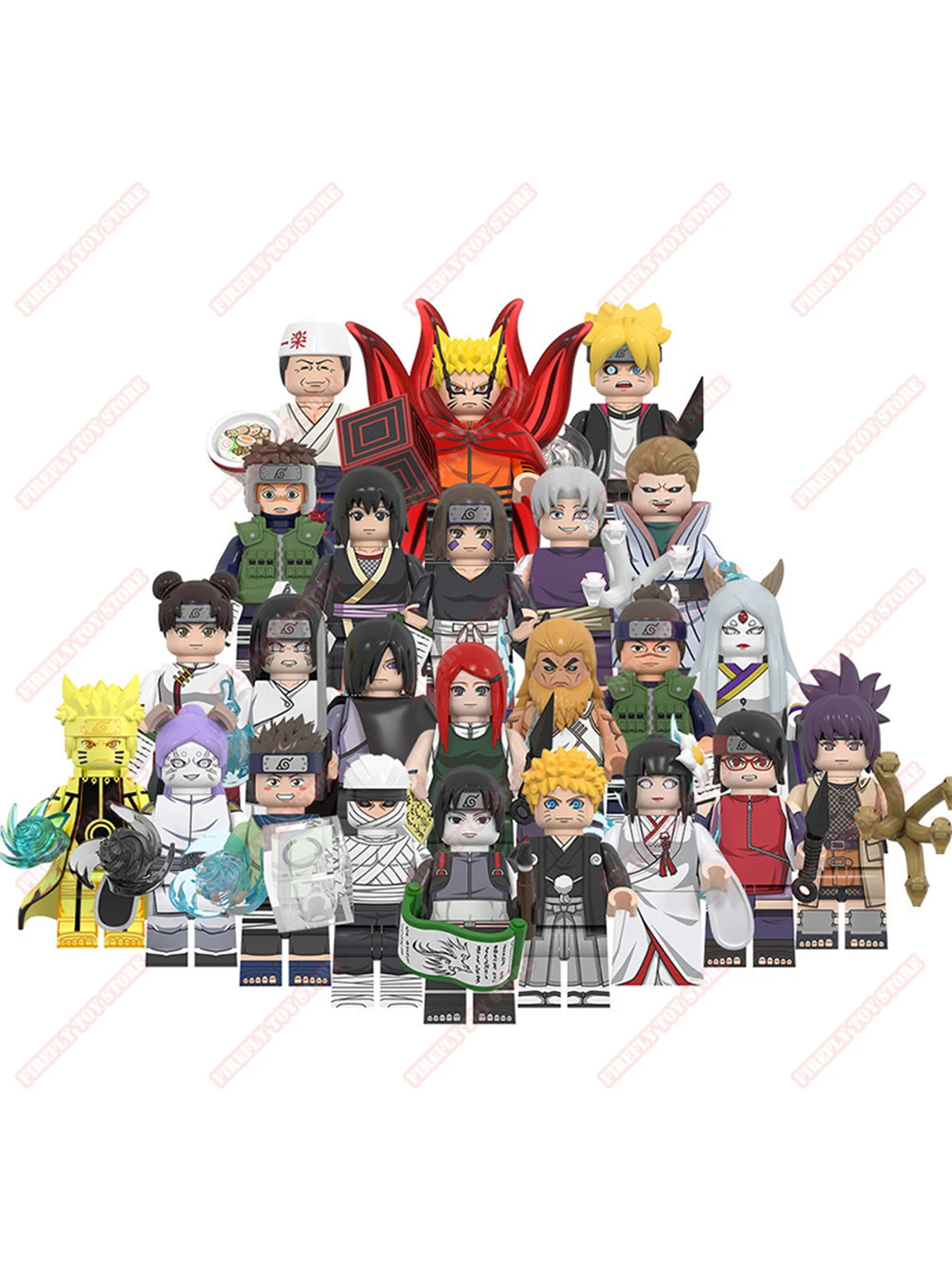 Naruto juego de animación juguetes periféricos Kaguya Boruto Konohamaru Neji Tenten Iruka Yamato Anime figura de acción modelo colección