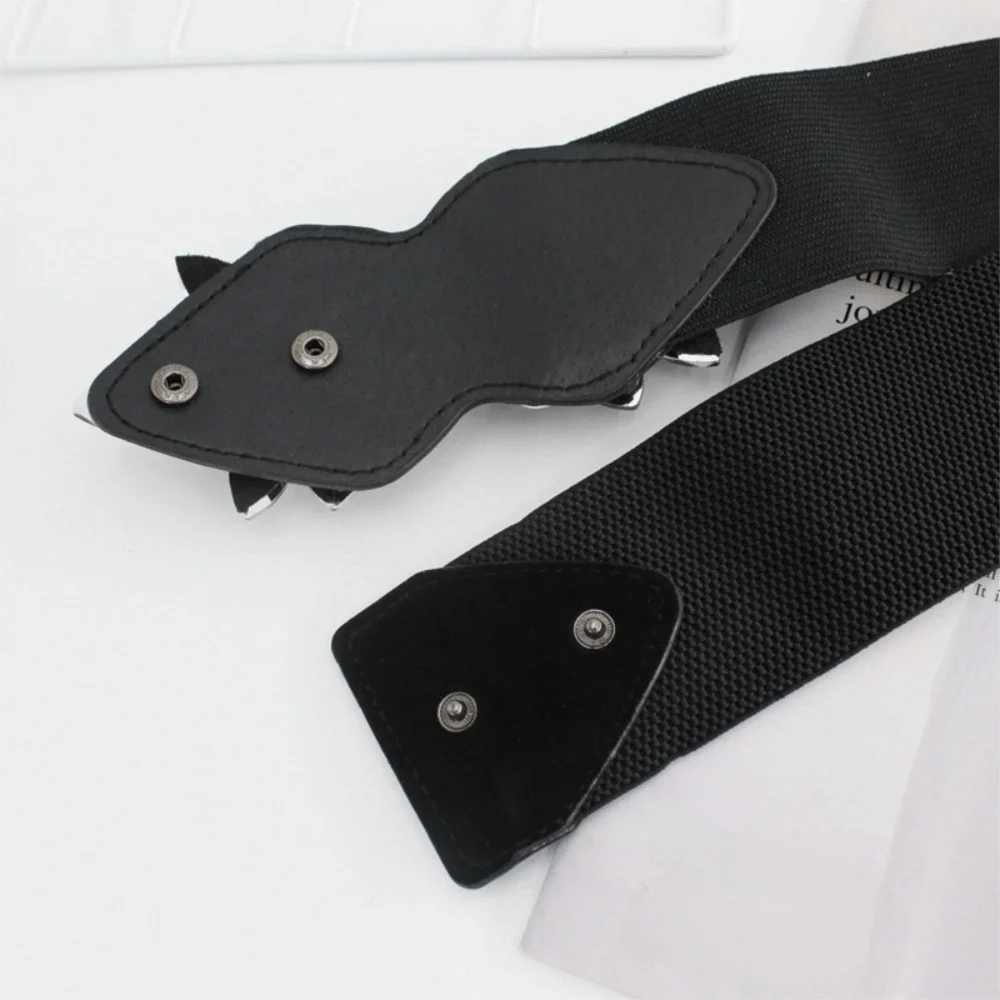 シンプルなバラの花の弾性カマーバンド韓国スタイルワイド女性ウエストバンドストラップベルト黒ラインストーンウエストベルトオーバーコート