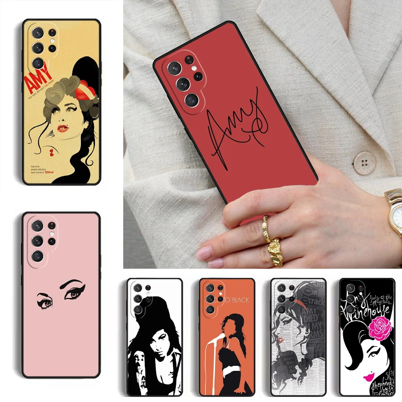 Amy Winehouse Phone Case for Samsung Galaxy S26 S25 Ultra S24 S23 S22 S21 Plus Note 10 Bumper Cover
