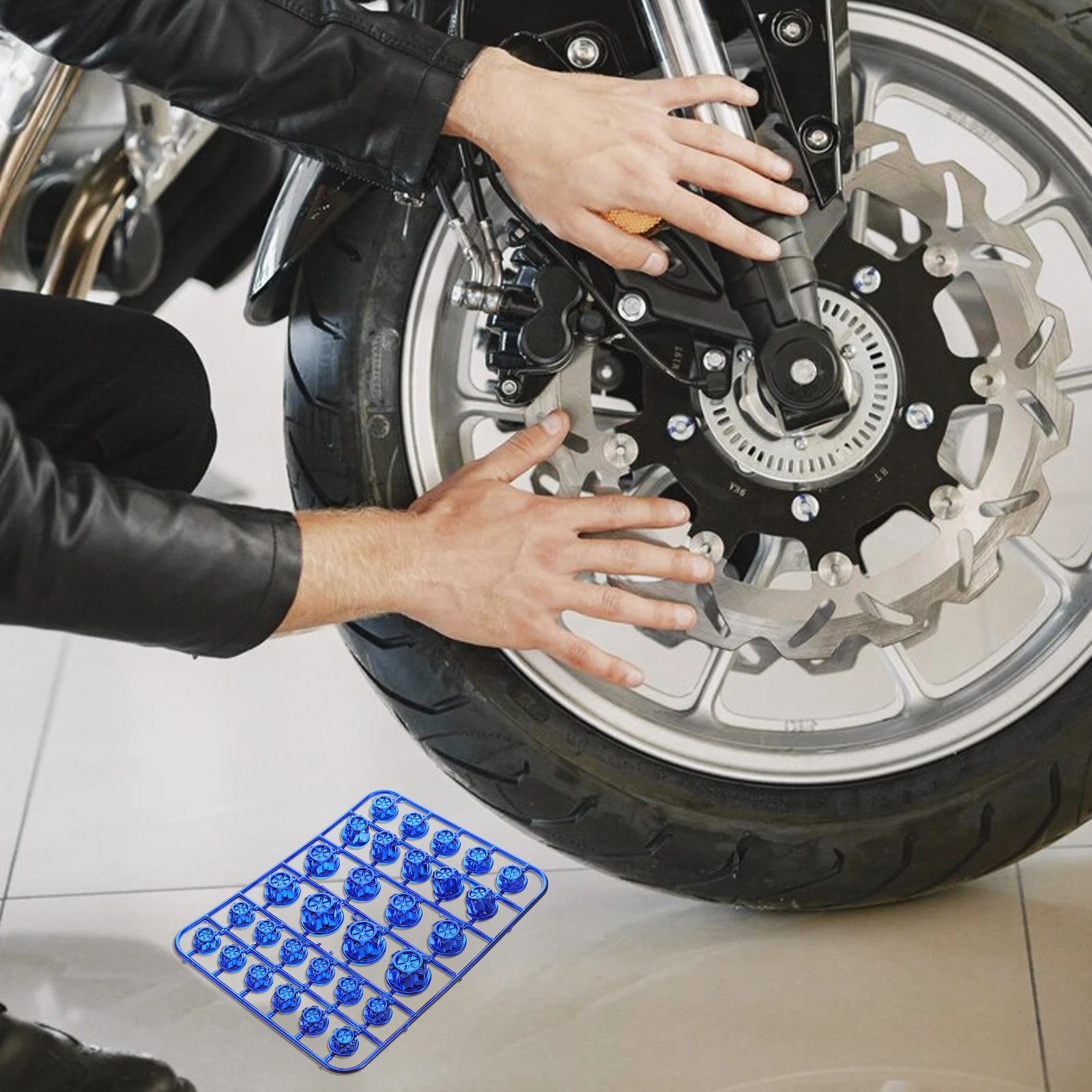 

30 Pcs Motorcycle Screw Cap Screws Bolt Covers Modified Caps Decorative for Gai