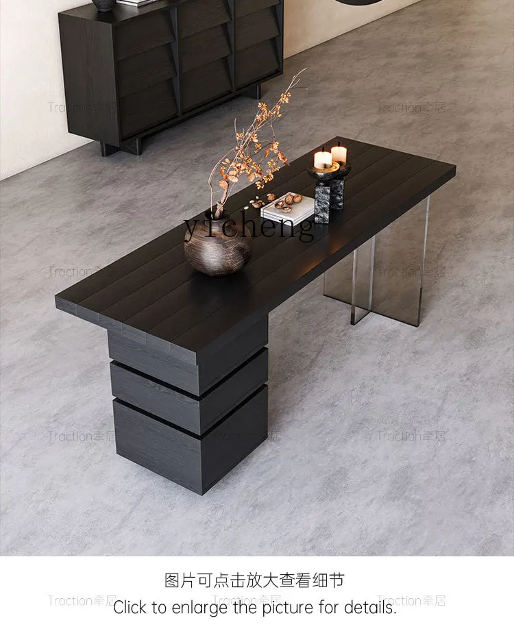 FY Solid Wood for Home Living Room Study Office Desk Writing Desk Computer Desk