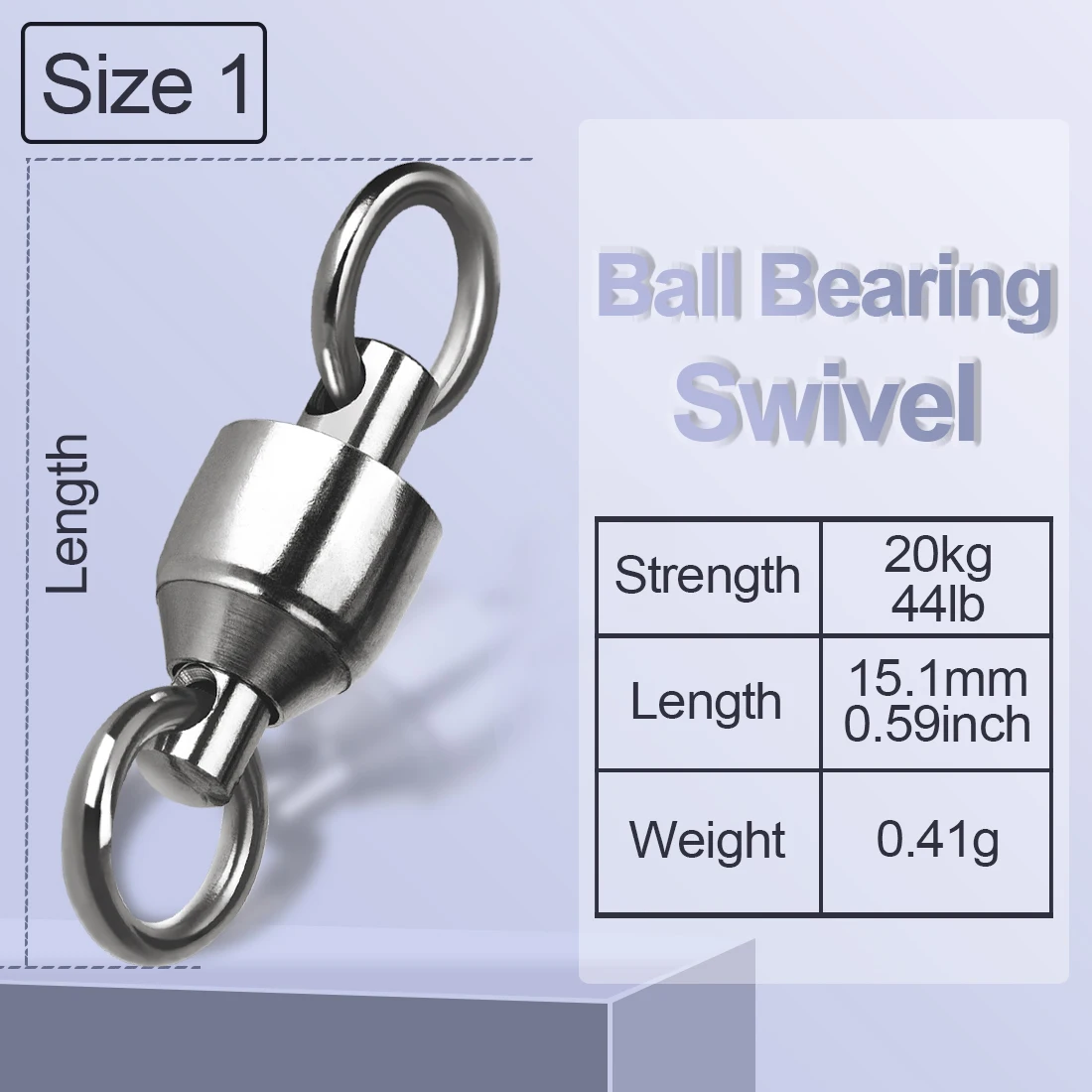 Fishtrip Kugellager schwenkbar massiver Schweiß ring Edelstahl Hochleistungs-Salzwasser-Wels schwenkbar Terminal Tackle 4
