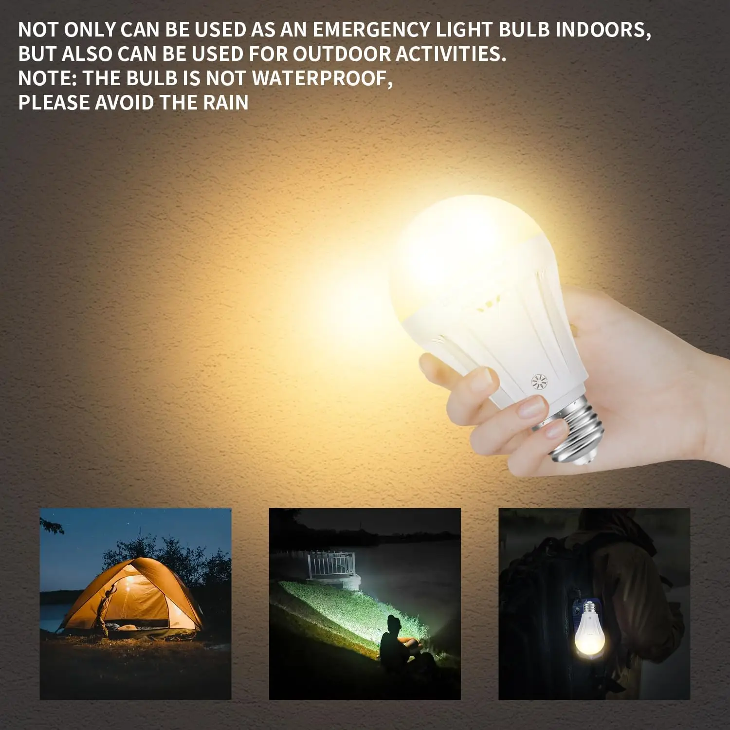 Rechargeable Light Bulbs, LED Magic Bulb with Remote Controller Warm White Emergency Lamp Without Warm