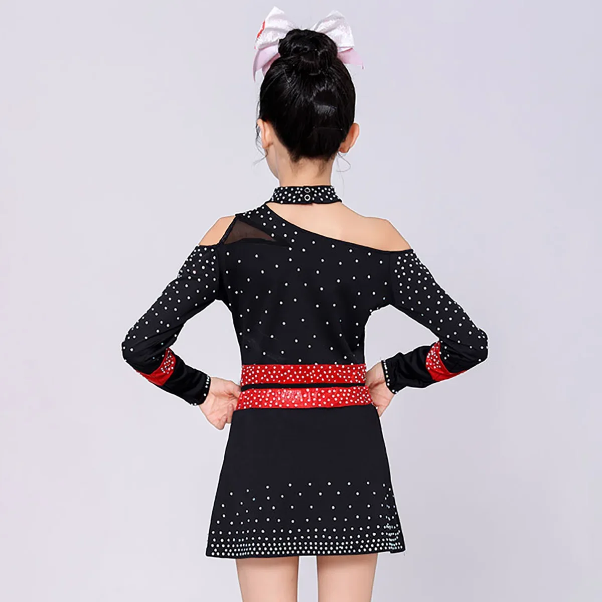 Girls Professional Cheerleading Velvet Team Artistic Gymnastics Uniform Competition Children's Performance Cheerleader Clothing