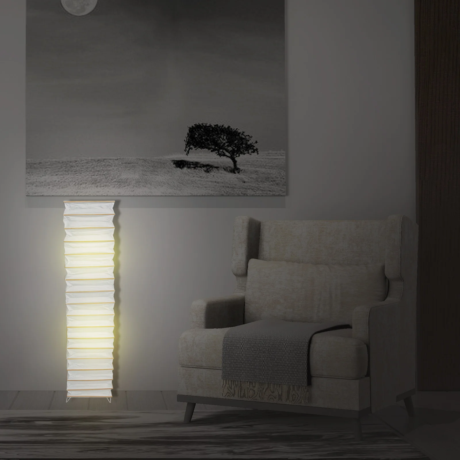 

Paper Floor Lamp Shade Simple Decor Durable Dust Proof Cover for Bedroom Living Room