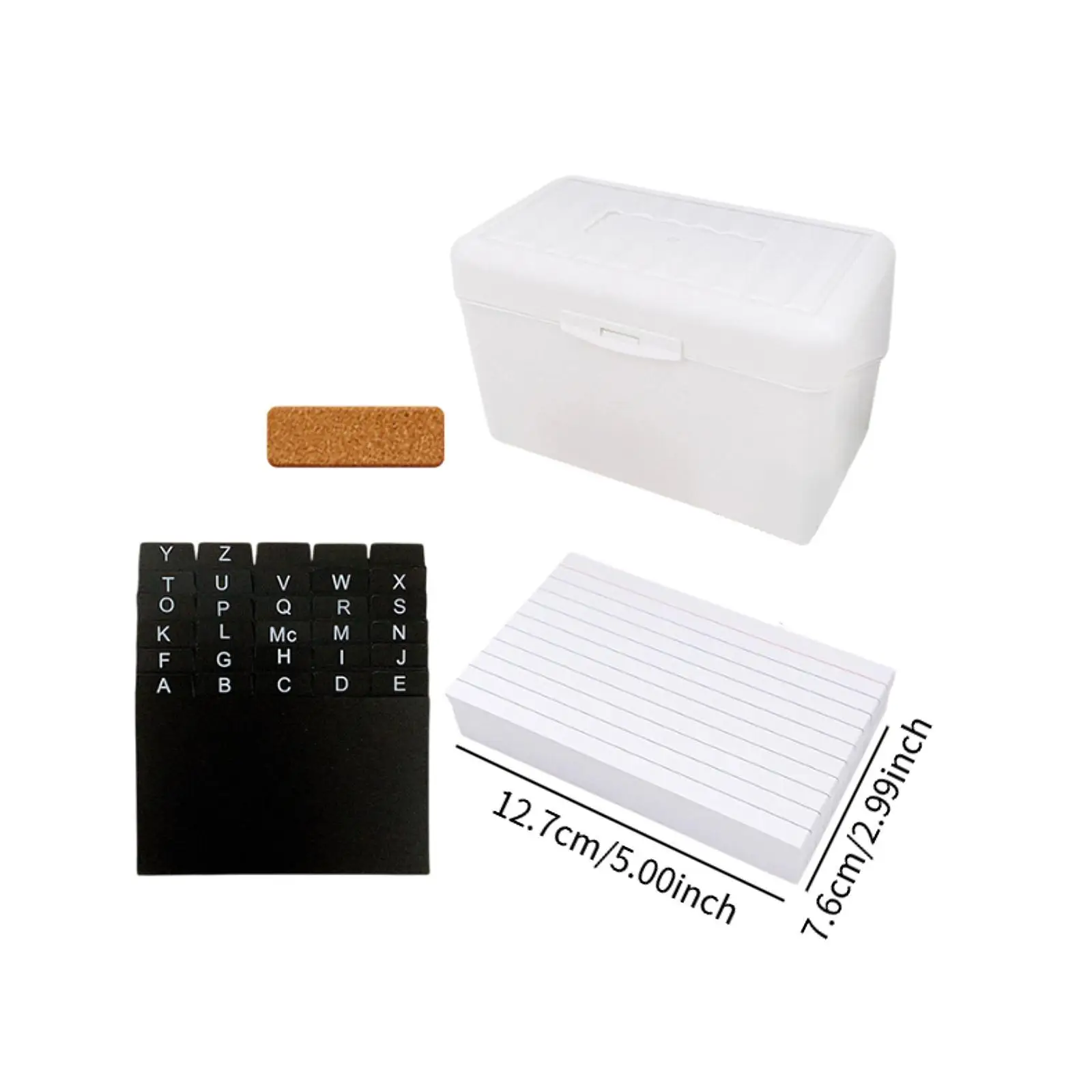 Index Card Organizer Box Flash Card Organizer Bussiness Name Card Holder with Writable Labels with Cards Tool for Kitchen Home