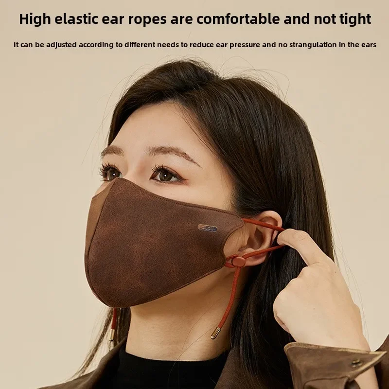 Bose moisturizing masks are windproof and cold-proof in winter, thickened, high-value fashion masks, suede thermal .