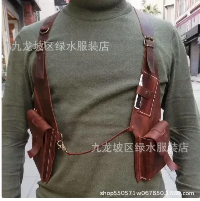 

ГОРЯЧАЯ 2021, европейская и американская ретро-кожаная сумка под мышками, мужская и женская уличная квадратная сумка, сумка для мобильного телефона