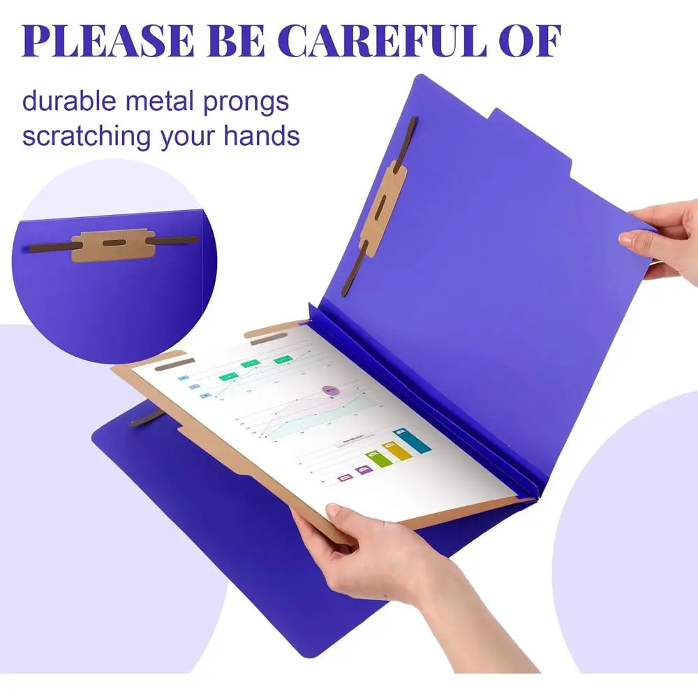 منظمات الملفات الموسعة باللون الأرجواني مع مشابك لثائق حجم الحروف، مثالية للمعلمين والرجال والمكاتب ودونات الكنيسة