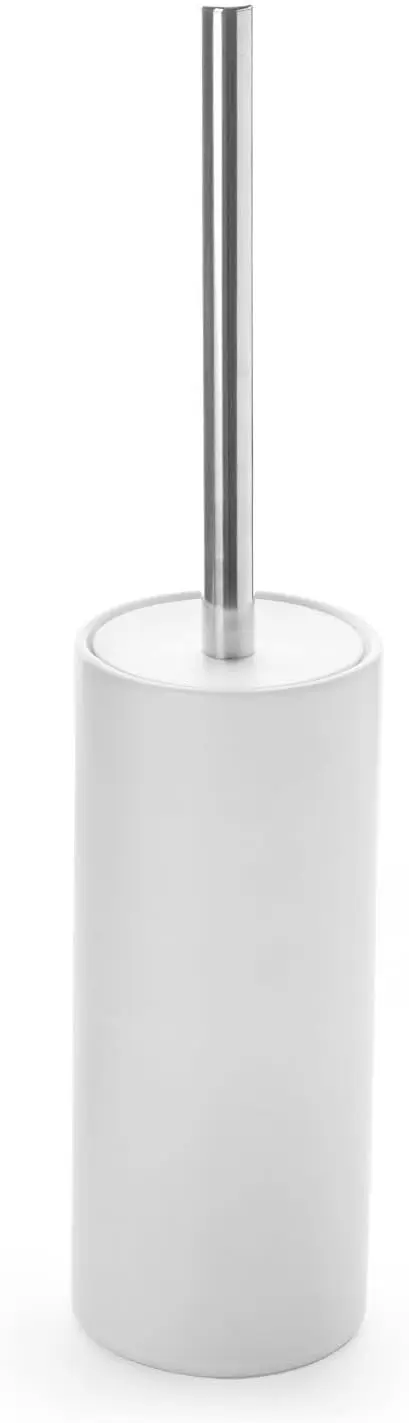 

Ceramic Toilet Brush Set with Holder, Durable Bristles, Long Handle, Freestanding