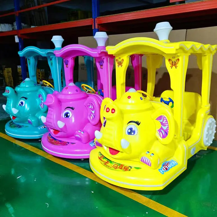 &Electric Elephant Bumper Car Plastic Square Children's Play Equipment Indoor/Outdoor Stall Amusement Battery