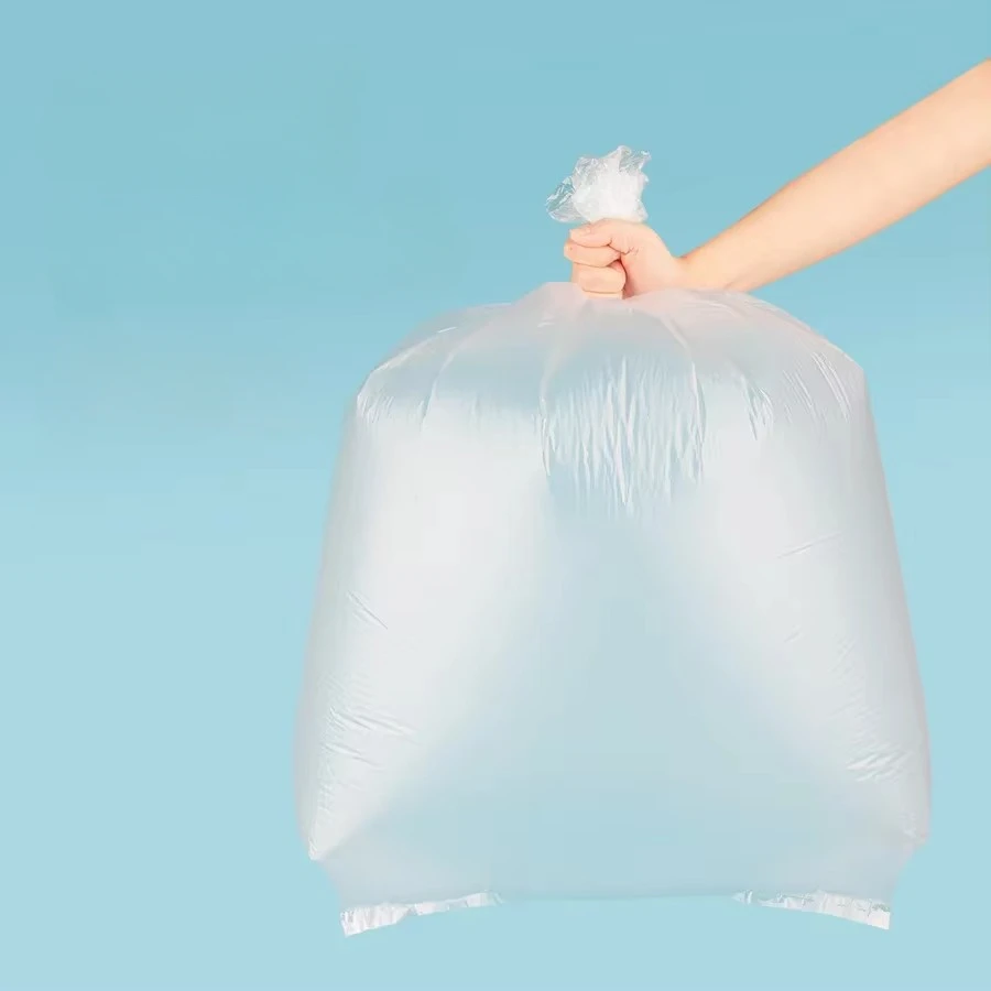 60x80cm 50pcs Clear Large Capacity Garbage Bag white Transparent Thickened Disposable Big Trash Bags Kitchen can liner