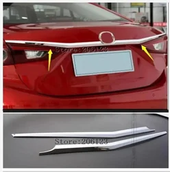 For Mazda 3 Axela Sedan 4dr 2014 2015 2016 2017 2018 Chrome Rear Trunk Lid Cover Tailgate Door Handle Trim Garnish Molding Strip