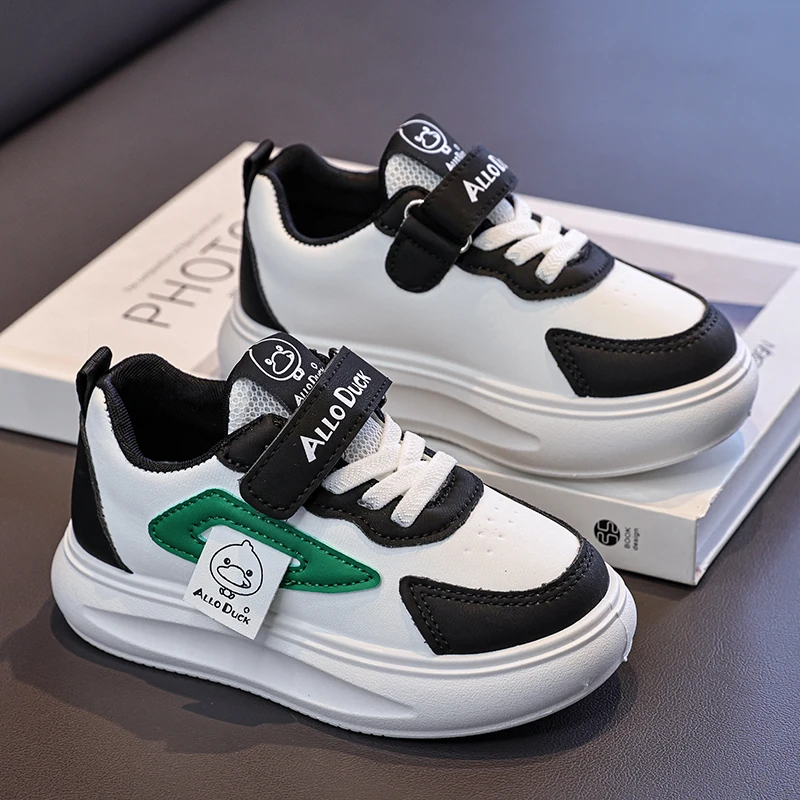 

Fashion Little White Shoes Light Casual Shoes Baby Rubber Sole Anti Slip Shoes Sneakers Running Shoes Student Shoes Boys Girls