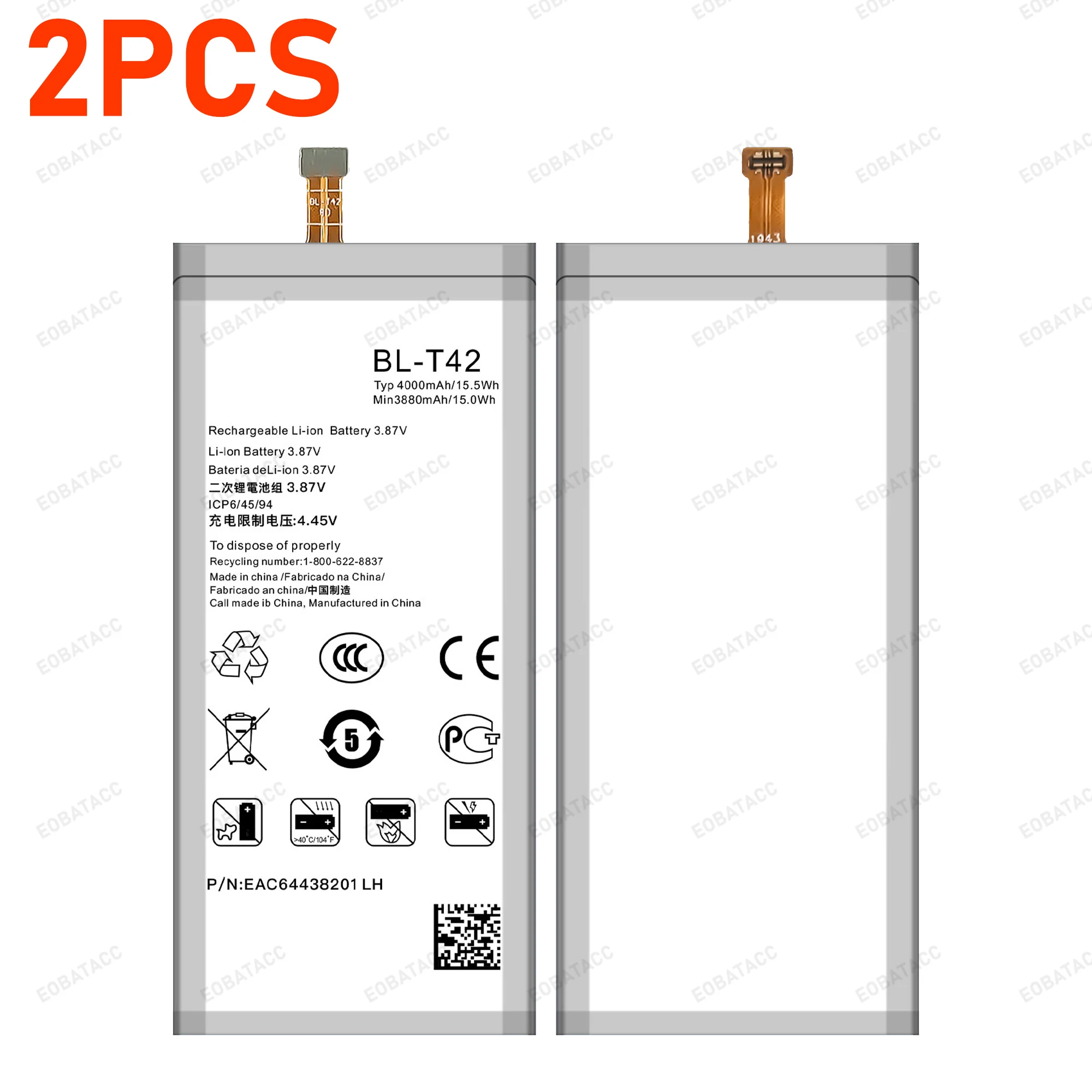 

2PCS 2025 Years 100% New Original Battery BL-T42 For LG V50 ThinQ V50S/G8X Battery + Free Tools