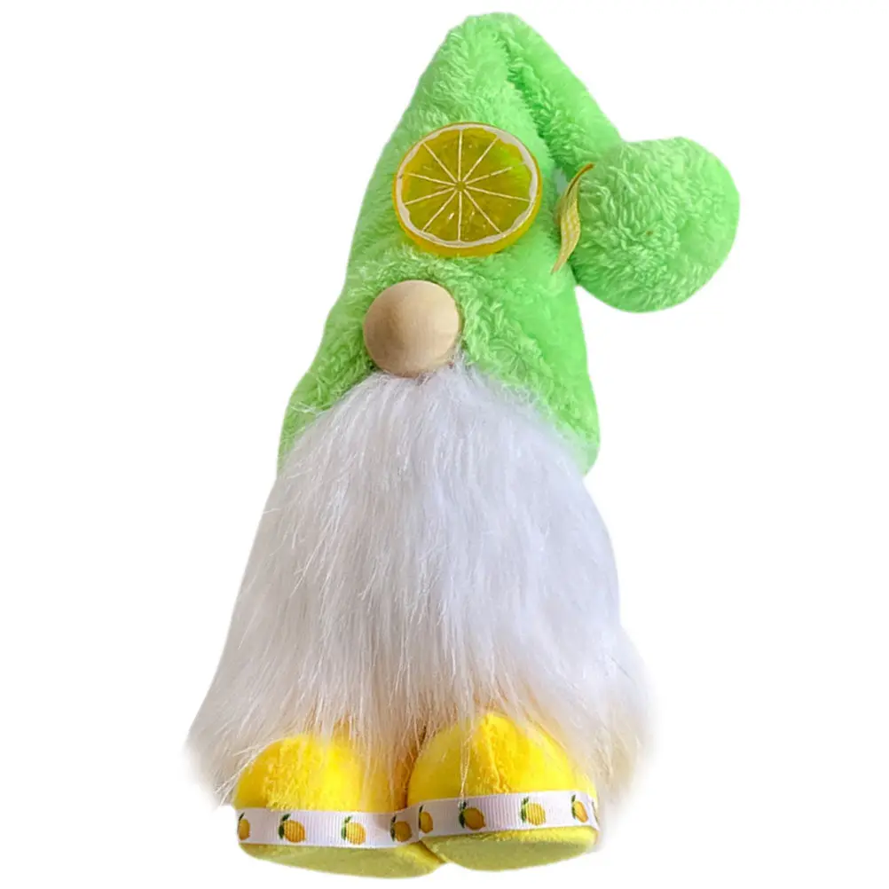 

Декоративная фигурка лимонного гнома-эльфа, милый мультяшный домашний украшение, акцент для праздничного декора на многоуровневую полку
