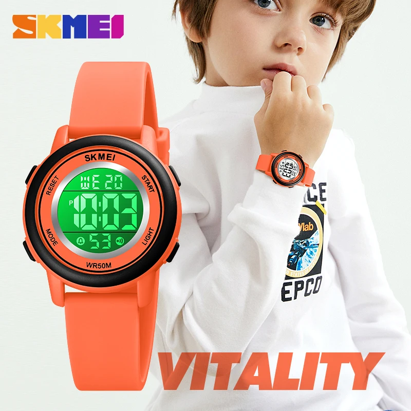 SKMEI Waterproof Alarm Child Watches montre enfant Boys Girls Sport Kids Watch Colorful Led Children Digital Wristwatches