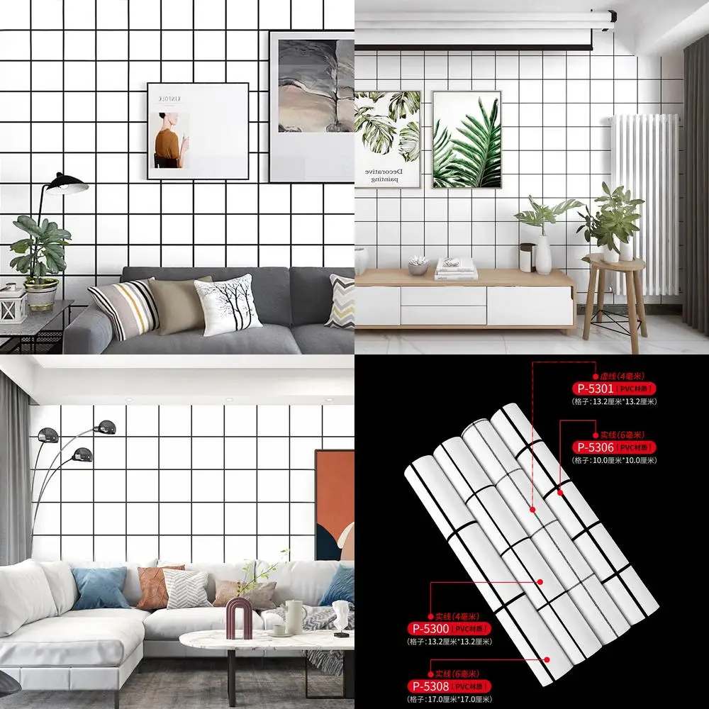 

Обои в скандинавском стиле, фоновая стена, черно-белый геометрический узор, популярный магазин чая с молоком, студия, магазин одежды, настенный де