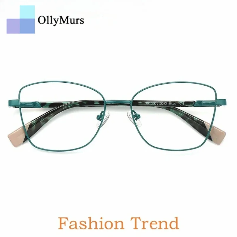 

OLLYMURS кошачий глаз модные женские очки по рецепту горячие очки на заказ оптические оправы блокирующие синий свет ретро весенние шарнирные очки