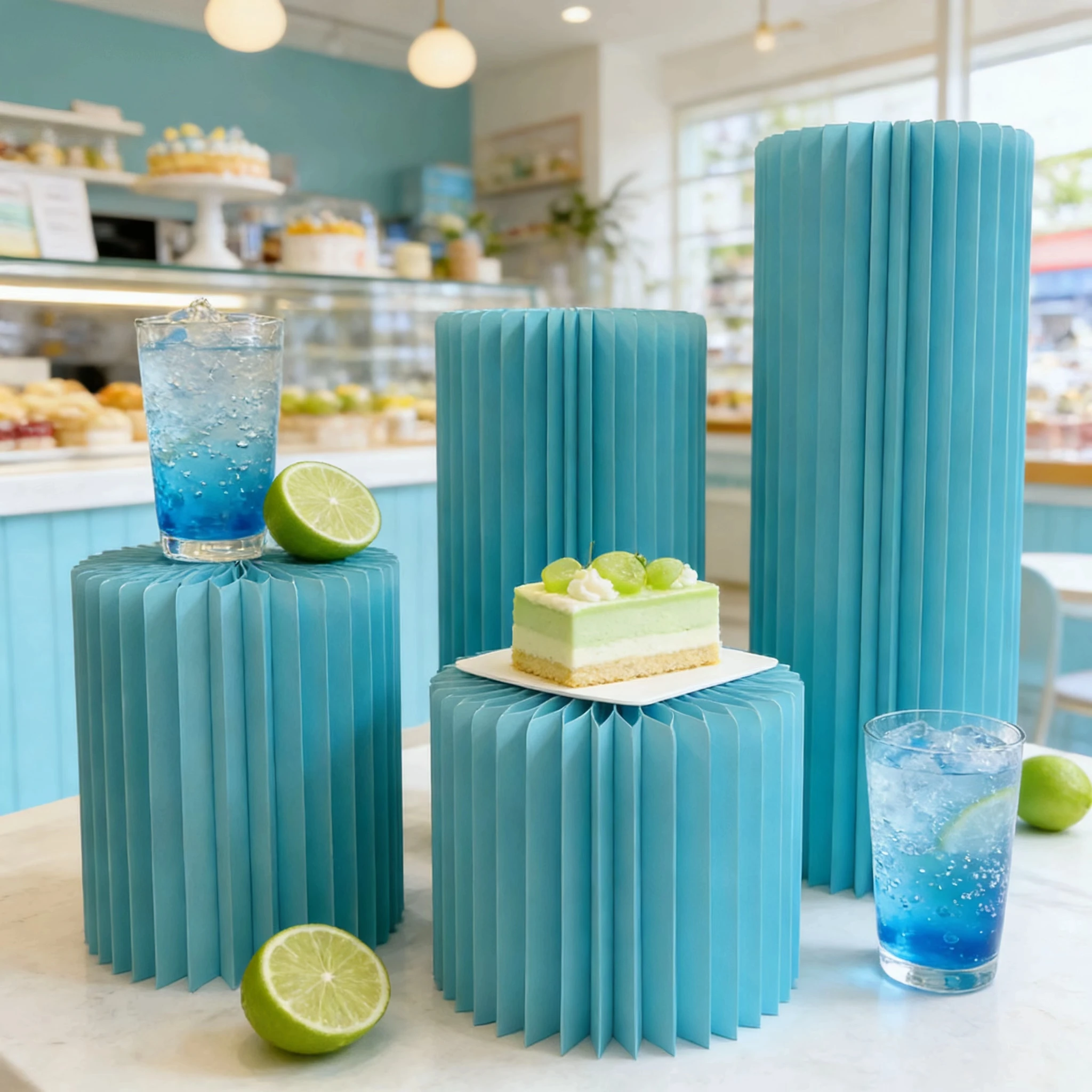 Wholesale Collapsible Display Stand Cylindrical Merchandise Display Honeycomb Column Stand Holiday Store Wedding Decorations
