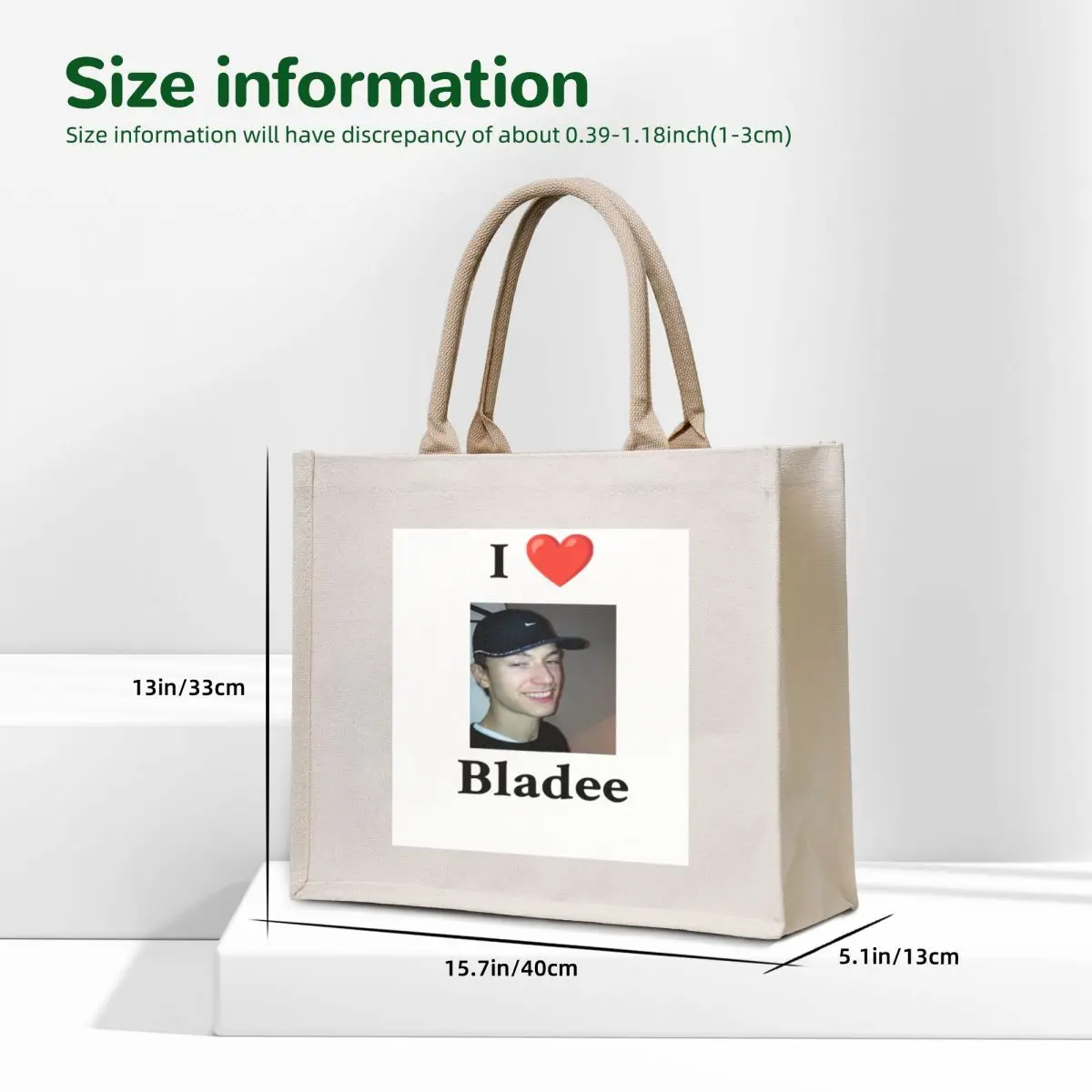 حقيبة حمل قماشية من I Heart Bladee حقيبة حمل للرجال حقائب قماشية للنساء