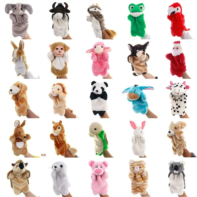 

Animal Hand Puppet Cat Dolls Plush Hand Doll Early Education Learning Toys Children Marionetes Puppets for telling story