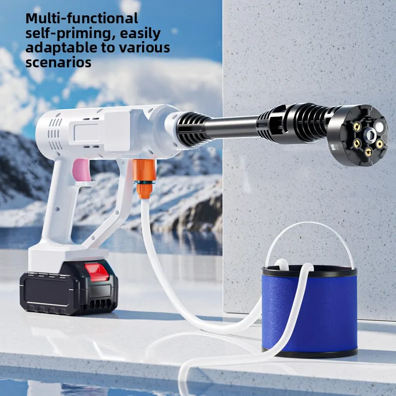 

Портативная автомойка, беспроводной стиральный пистолет, литиевая батарея, комплект высокого давления для мойки автомобилей, мощная литиевая батарея