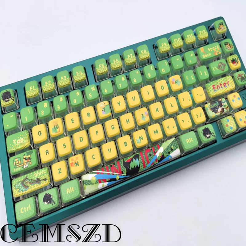 

miHoYo Game Genshin Impact Kinich 122-Key Keycaps Anime Cartoon Keyboard Skins Accessories Props Cosplay Halloween Gifts