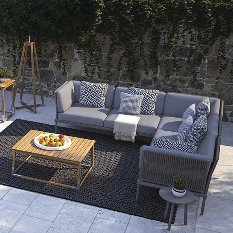 

Outdoor sofa sunscreen waterproof leisure living room balcony outdoor courtyard coffee table three people rattan furniture