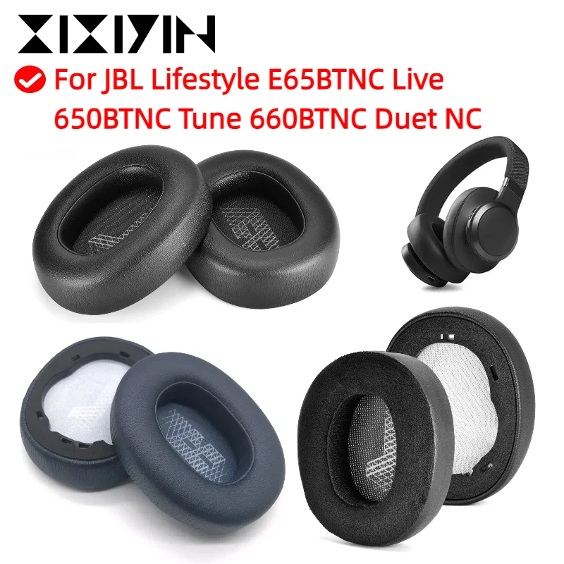 

Cooling Gel Football mesh memory sponge Ear Pads for JBL Lifestyle E65BTNC Live 650BTNC Tune 660BTNC Duet NC Headphones