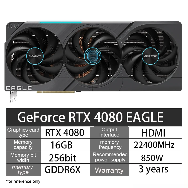 بطاقة الرسومات نفيديا غيفورس ، بطاقات الفيديو ، GTX 4080 النسر ، RTX4080 ، GTX4080 ، وحدة معالجة الرسومات ، 16GB