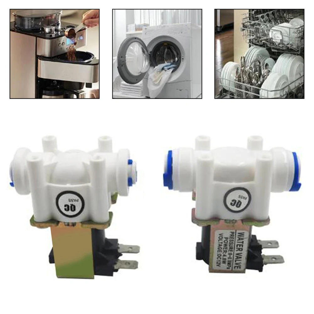This 12 Volt Plastic Solenoid Valve Provides Effective Regulation of For Water Flow in Home Appliances Like Dishwashers