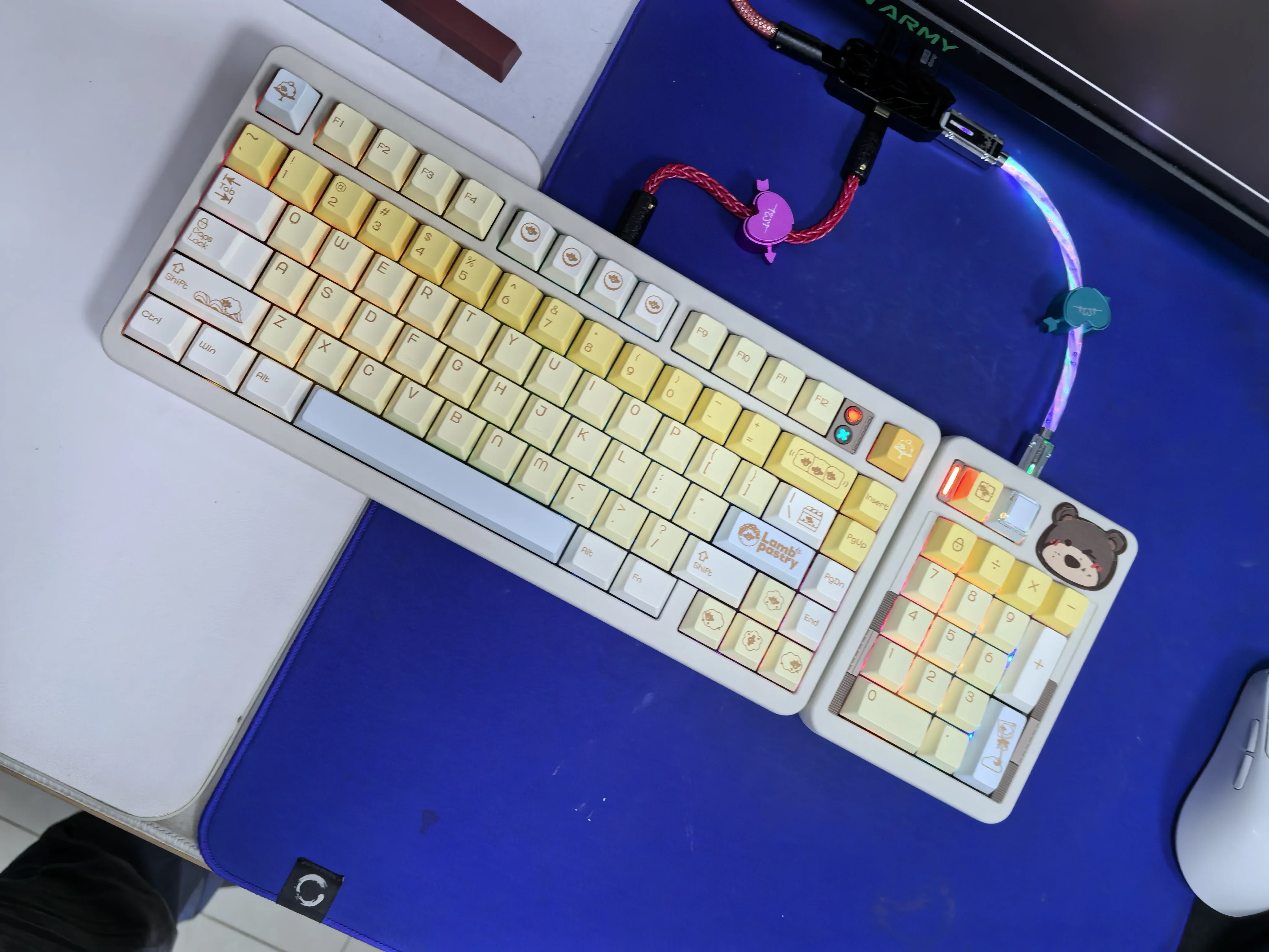Plato75 + pads, custom keyboard
