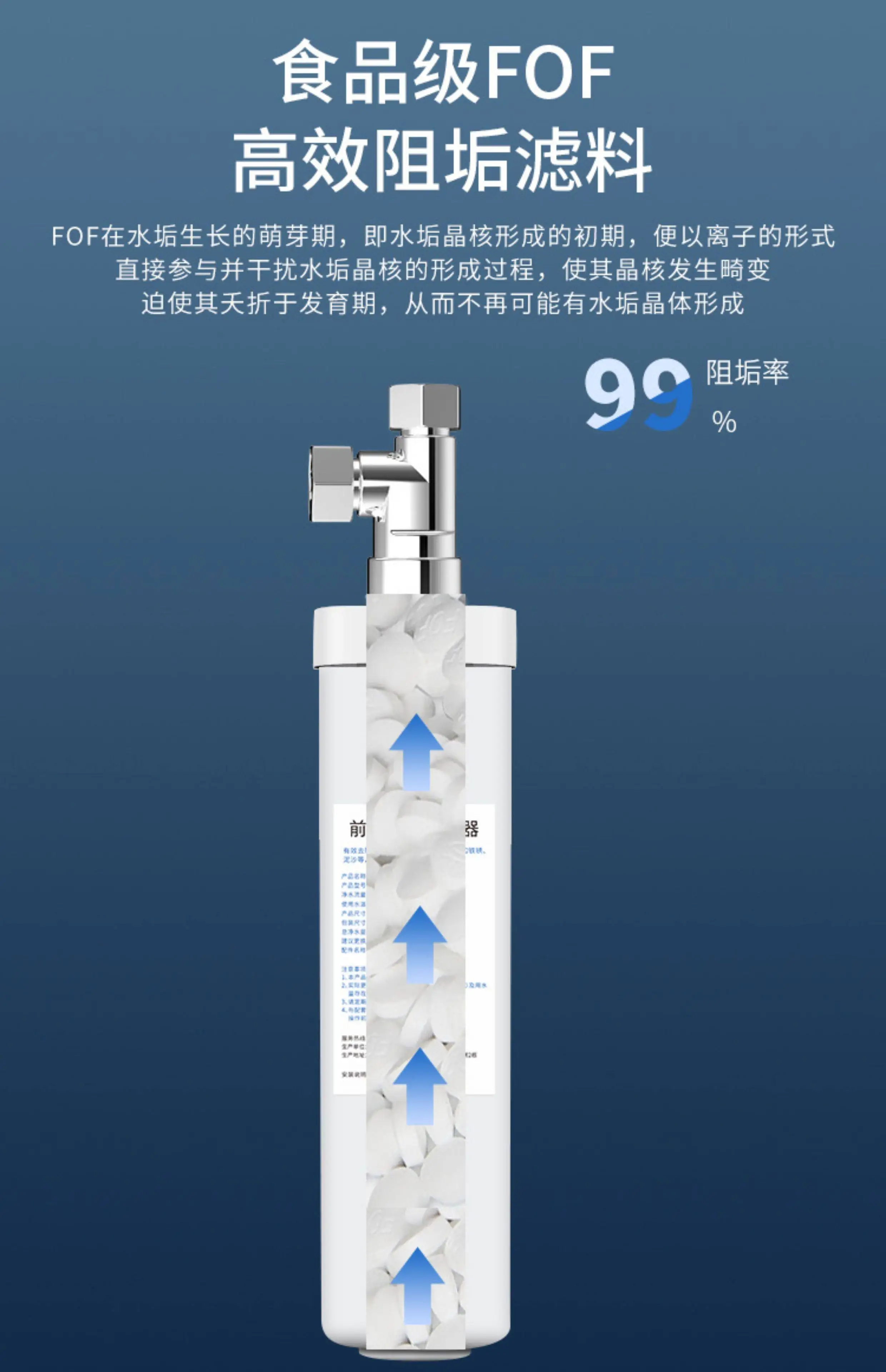 Front scale inhibition filter Water heater Washing machine Toilet descaling Household large flow L/T type