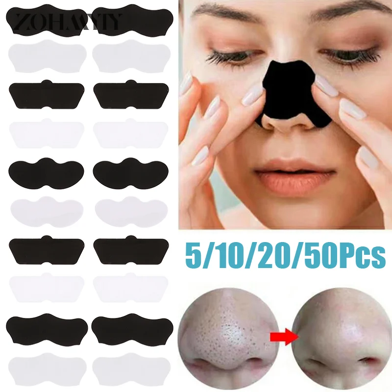 5/10/20/50Pcs Nose Patch Remove Blackheads Acne Mask Deep Cleansing Nose Pore Strip Treatment Nose Sticker T Zone Nasal Membrane