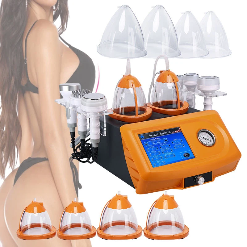 

80k Cavitation Breast Enlargement Microcurrent Vacuum Buttocks Lifting Machine Body Slimming Cupping Fat Remove Device Salon Use