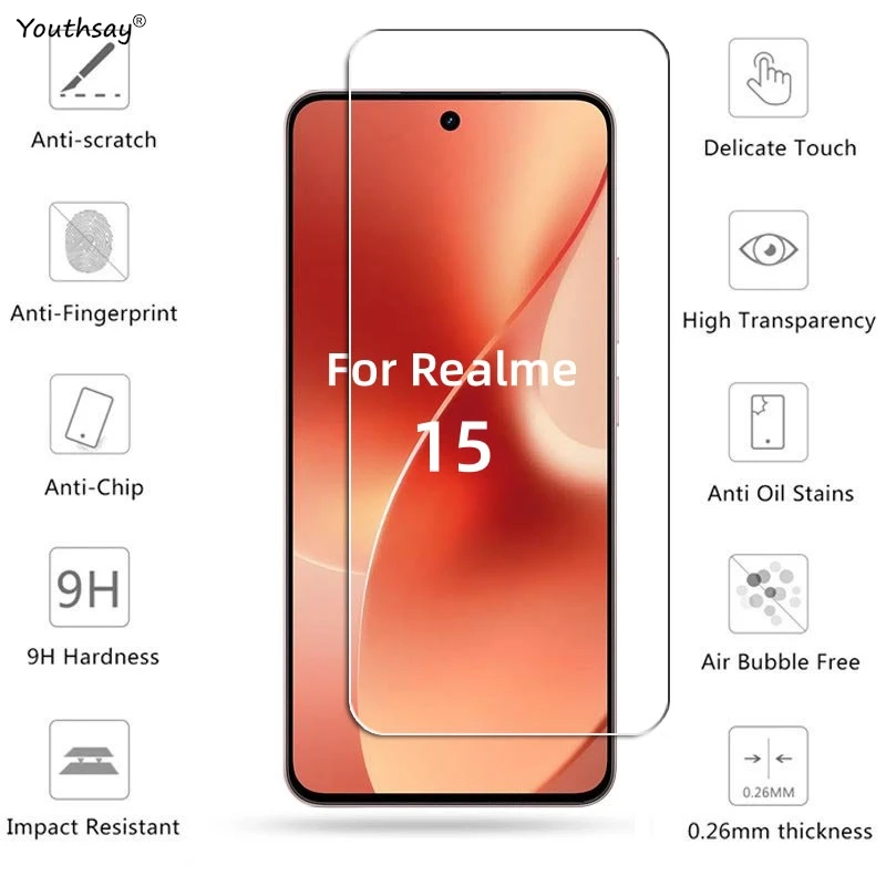 6in1 Full Gule Glas Für Realme 15 Gehärtetes Glas Realme 15 Screen Protector HD Schutz Telefon Kamera Objektiv film Realme 15 5G – Detail 2