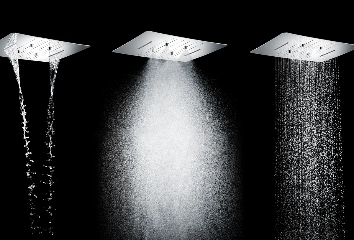 Латунная скрытая 6-функциональная насадка для душа с постоянной температурой, настенный тип, водопад, тропический лес, набор насадок для душа