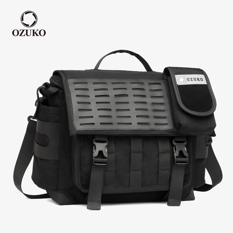 OZUKO Men Fashion Shoulder Bag Outdoor Functional Messenger Bags Man Large Capacity Travel Handbag Male Waterproof Crossbody Bag