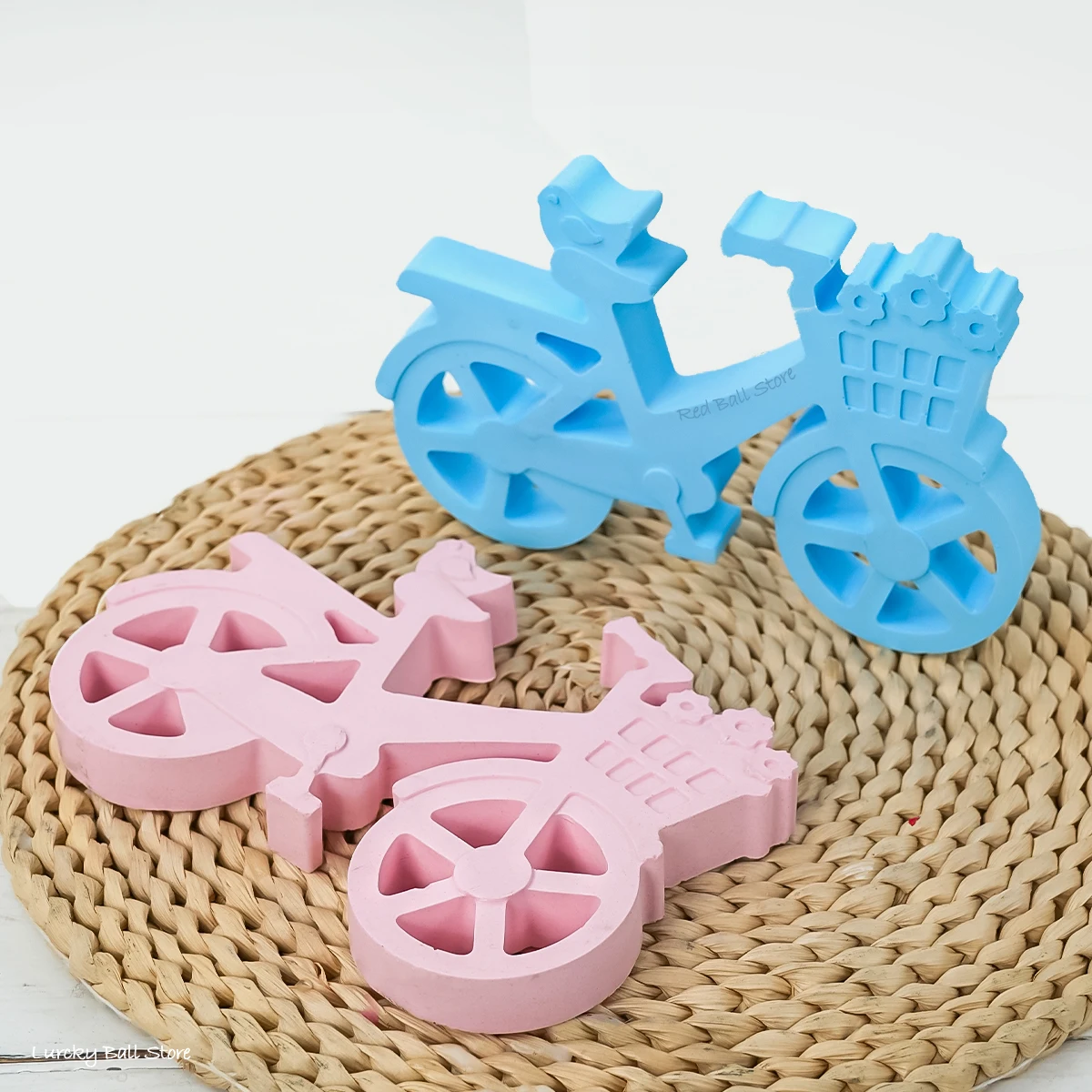 Bicycle Concrete Silicone Mold Cute Bike Ornament Gypsum Molds DIY Candle Making Supplies Resin Crafts Mould Home Desktop Decor