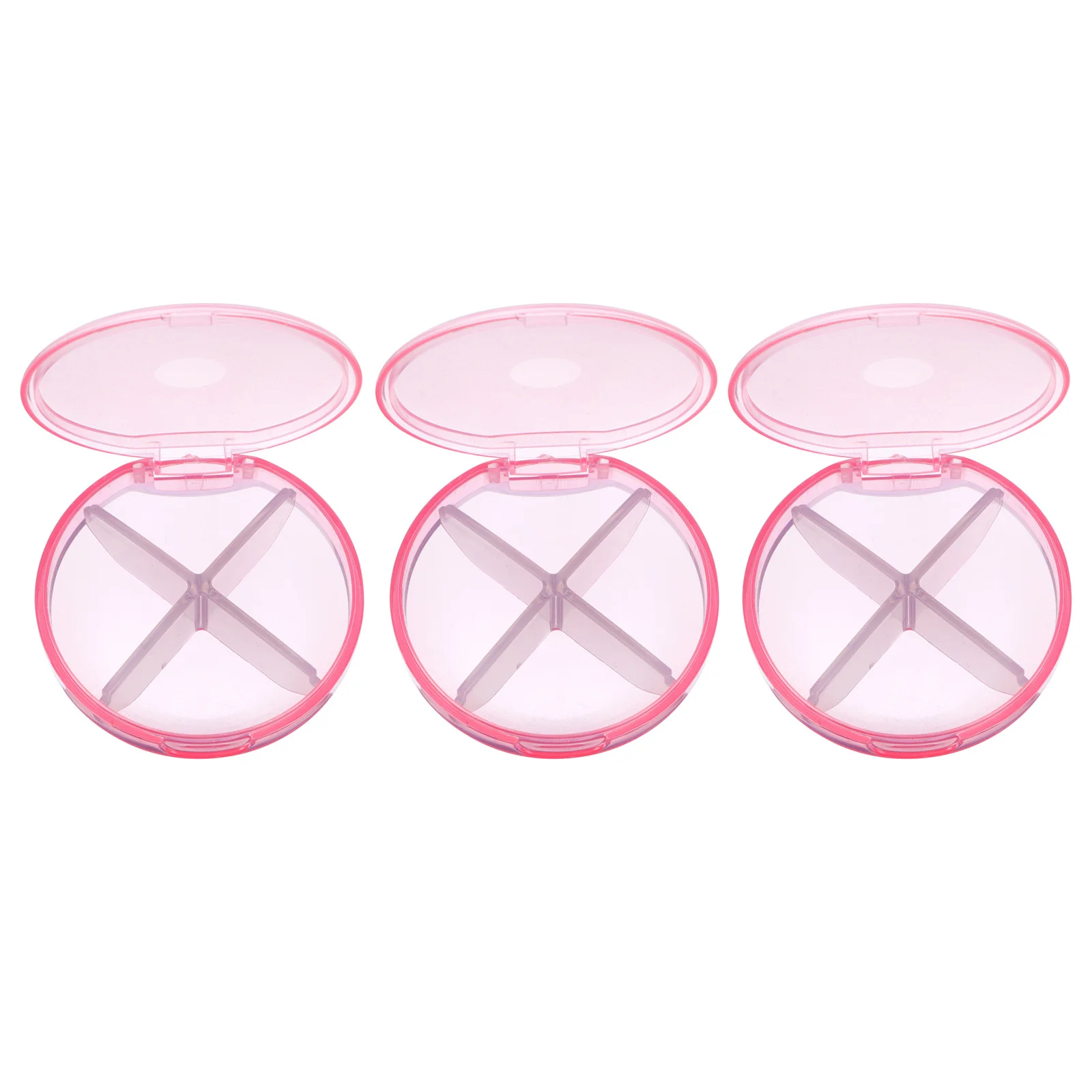 3Pcs 의학 정리함 휴대용 다기능 4 그리드 여행용 보관 용기 보석 장신구 일상 사용