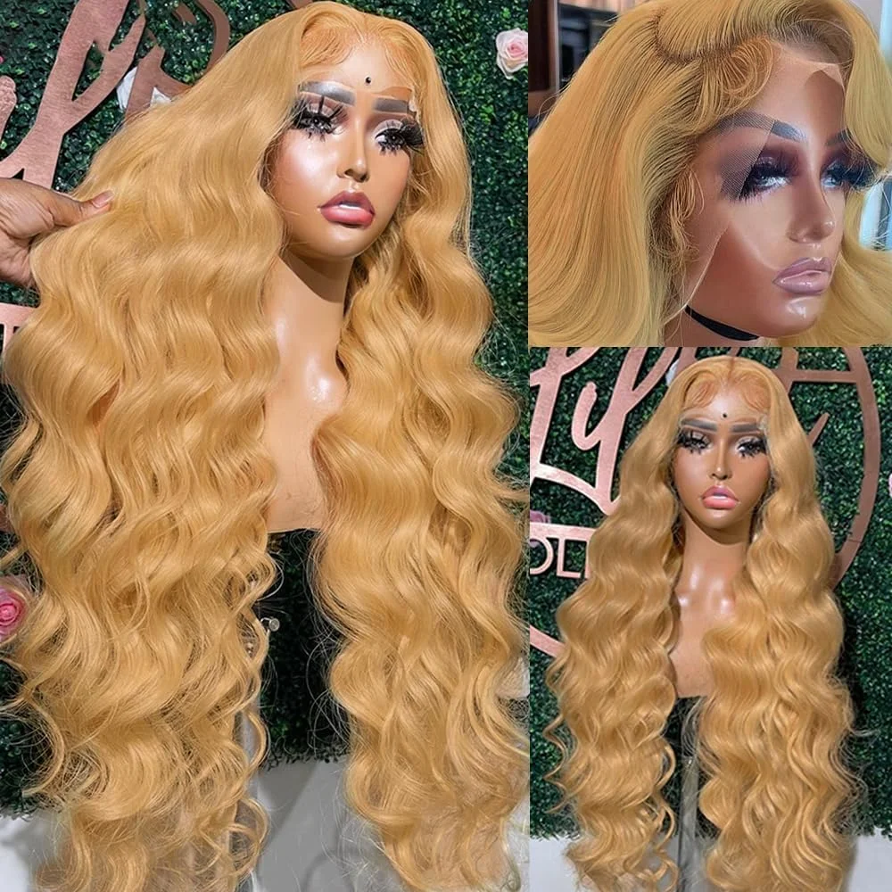 13x4 Colored Wigs Human Hair for Women Honey Blonde Wig Human Hair Body Wave 13x6 HD Lace Frontal Wig Human Hair Clearance Sale