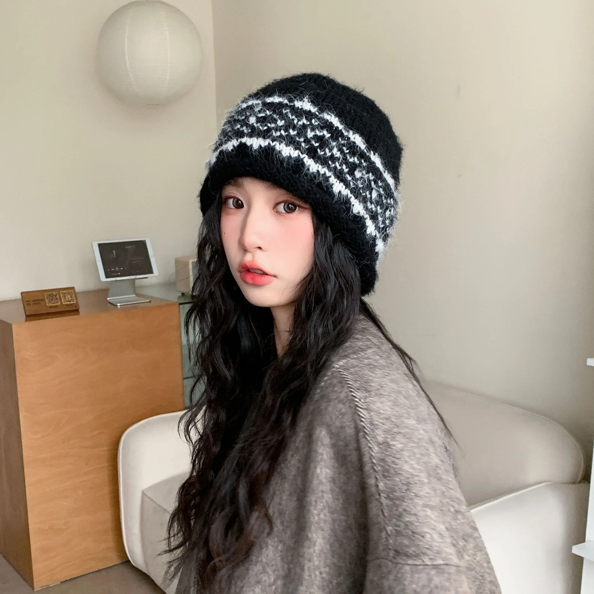 Beanie Cuffed Knit - Gorro de punto estilo Fair Isle