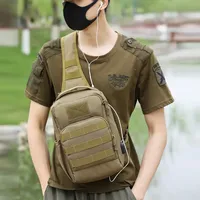 Outdoor Sports  Chest Bag for Men Large Capacity Shoulder Sling Bags Fishing Camouflage Multi-functional Hunting Slingshot Pack