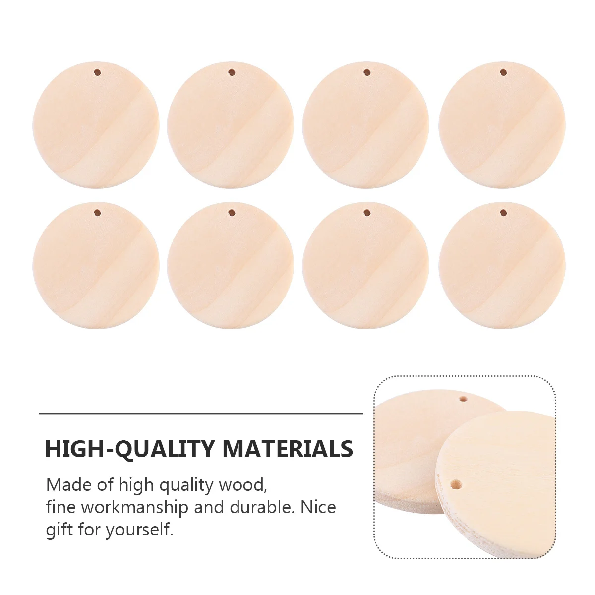 50pcs Wooden Earring Making Supplies Round 35Mm Diy Jewelry Crafting Accessories For Women Charms Pendants Jump Rings Jewelry