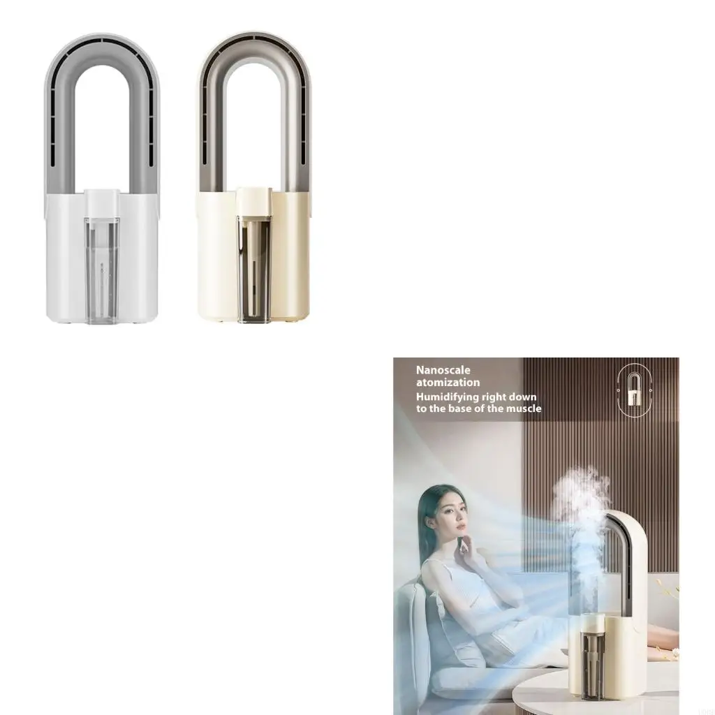 

Desktop Air Coolers Bladeless Fan 3 Speed Setting Cooling Fan 10h Timer Function For Dormitory Study Office Desk