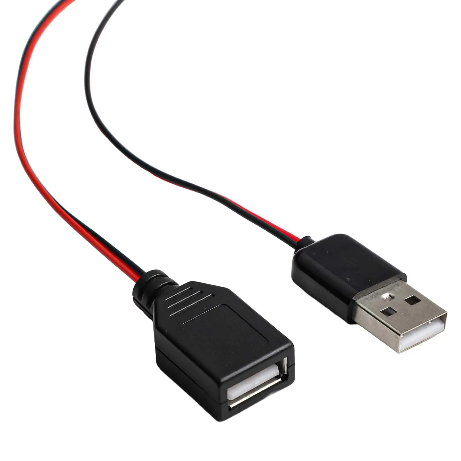 USB Male To Female Test Cable With For Alligator Clip 5V 3-5A Power Cord For Multimeter Voltmeter Light Bulb Debugging Tool