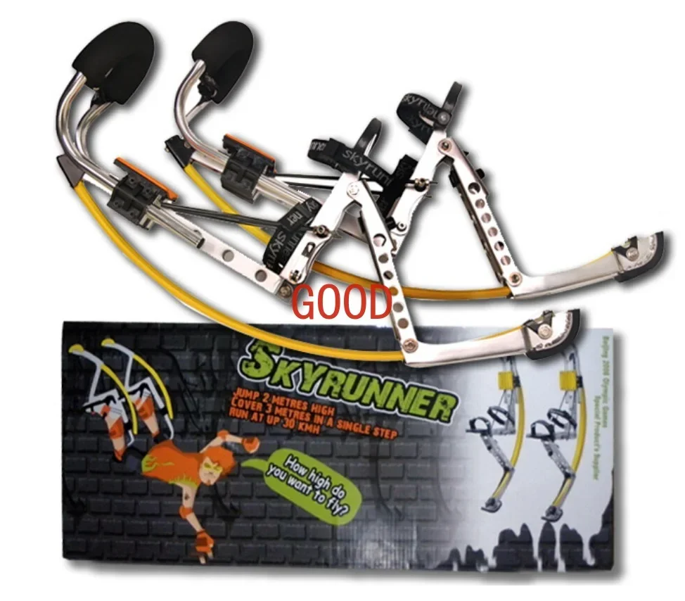 Kangaroo Hopping for adults Weight is 110~150 lbs/50~70kg YELLOW Color jump stilts/skyrunner/kangaroo Jump-shoes/Flying Shoes