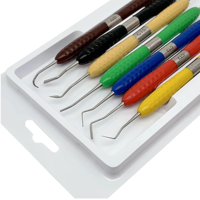 

Набор наполнителей для стоматологической смолы с силиконовой ручкой, набор для эстетического восстановления для полимерного ножа/лопатки, инструмент, стоматологические инструменты